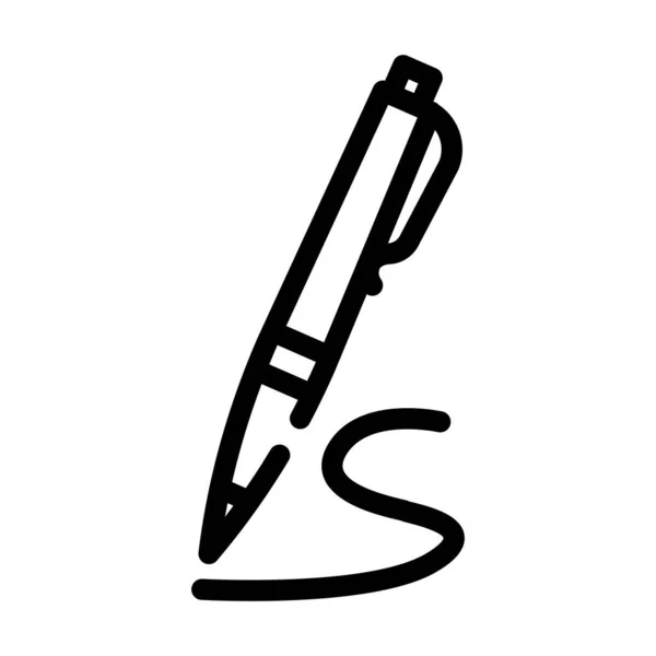 Lápiz papelería línea icono vector ilustración — Vector de stock