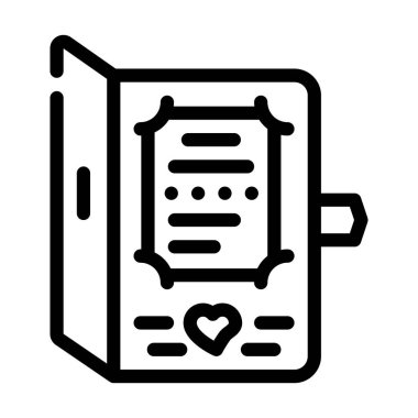 Nikah satırı simgesi çiziminde davet