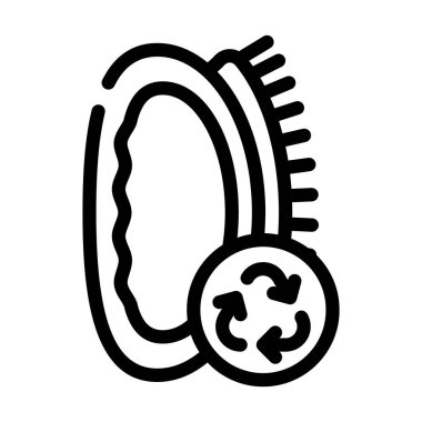 fırça sıfır atık çizgisi vektör çizimi