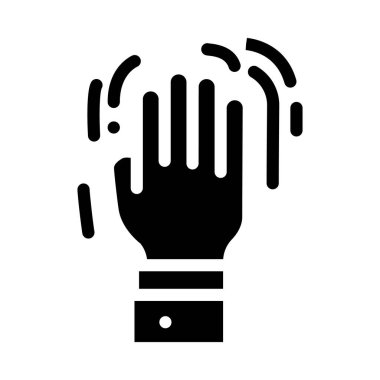 El sıkışma korkusu sembolü vektör illüstrasyonu