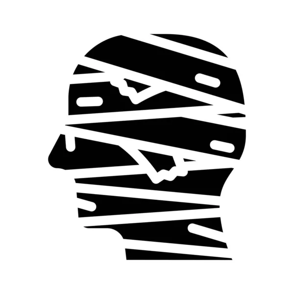 Momie peur glyphe icône vectoriel illustration — Image vectorielle