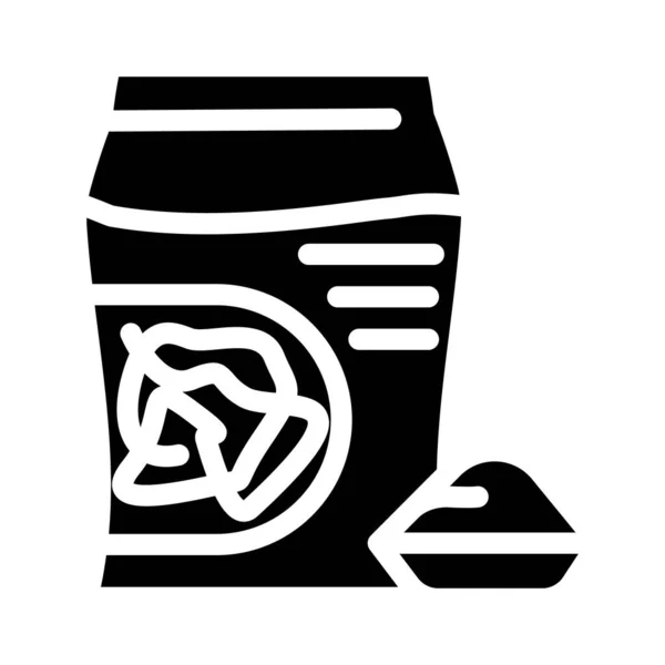 Chia bezglutenowy glif ikona wektor ilustracji — Wektor stockowy