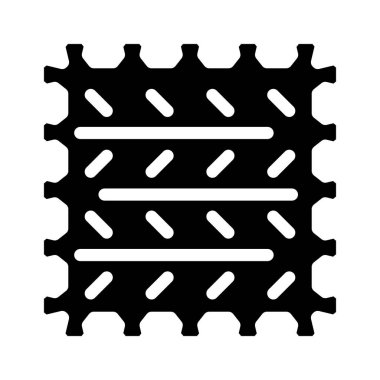 egzersiz hasırı spor aletleri glifleri vektör illüstrasyonu