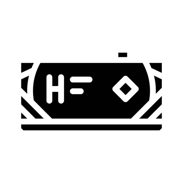 Illustration vectorielle d'icône de glyphe hydrogène réservoir de transport — Image vectorielle