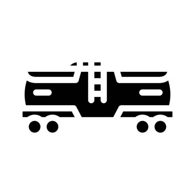 Demiryolu tankı hidrojen ulaşım sembolü vektör illüstrasyonu