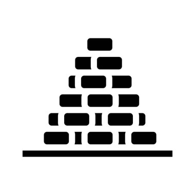 bir yığın turba sembolü vektör illüstrasyonu