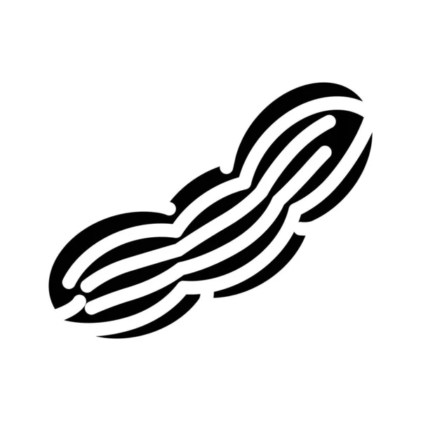 Erdnuss-Glyphen-Symbol-Vektor-Illustration — Stockvektor