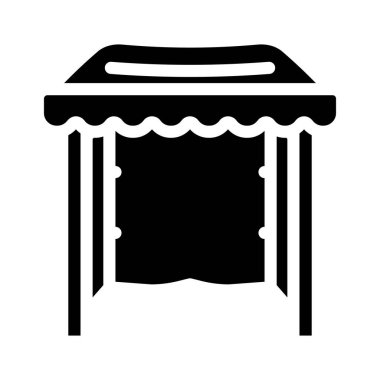 Plastik malzeme sembol vektör illüstrasyonundan çadır