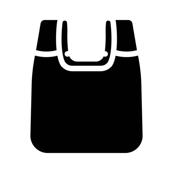 Tasche plastik material glyph icon vektor illustration — Stockvektor