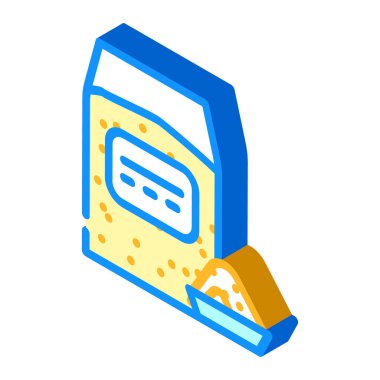 darı glütensiz izometrik ikon vektör çizimi