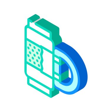 spor aletleri izometrik ikon vektör çizimi tartılıyor