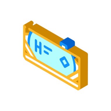 nakliye tankı izometrik ikon vektör çizimi