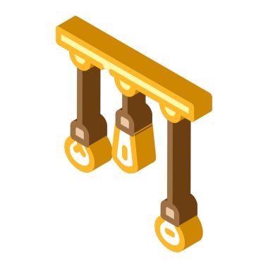 Ampuller elektrik aracı izometrik ikon vektör illüstrasyonu tasarımı