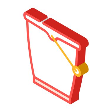 kova plastik izometrik ikon vektör çizimi