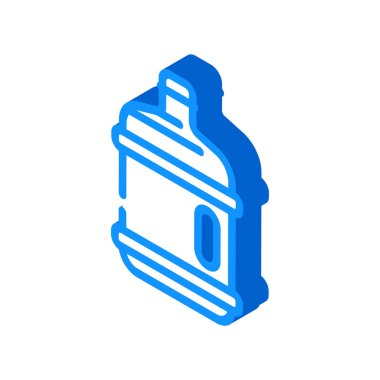 su plastik şişe izometrik ikon vektör çizimi