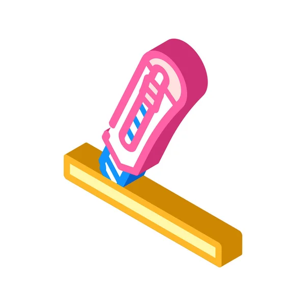 Knife pairery isometric icon vector illustration — 스톡 벡터