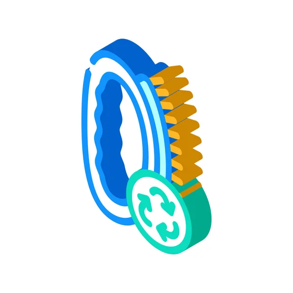 Zilustrowanie wektora izometrycznego ikony zerowej szczotki — Wektor stockowy