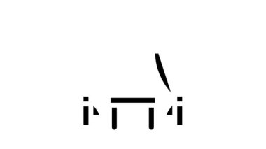 glyph simgesi animasyonu yemek için masalı çadır