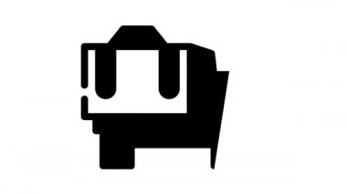 yiyecek teslimatı siyah simge canlandırması