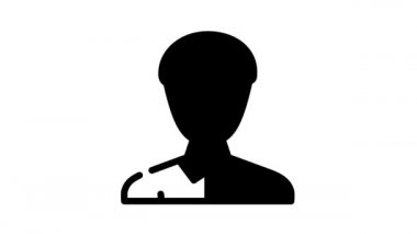 Yüz koruyucu maske siyah simge canlandırması