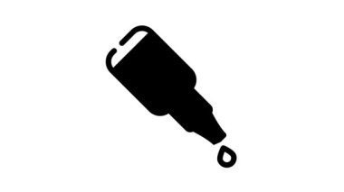 Göz damlası siyah simge canlandırması