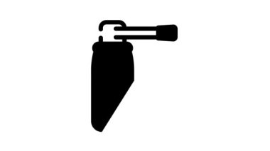 Sprey ilaçlar siyah simge canlandırması