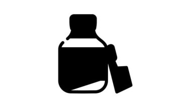 Çocuklar için şurup Siyah Simge Canlandırması