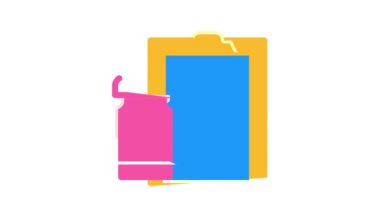 Aşı ve test anketi renk simgesi canlandırması