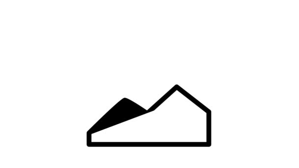 Dodávka na horské catering servis černá ikona animace — Stock video
