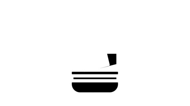 Waterfles glyph pictogram animatie — Stockvideo