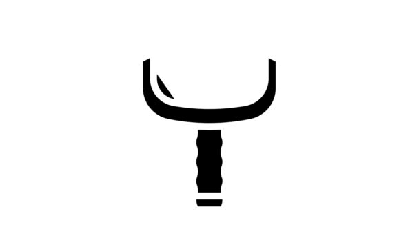 Masajeador herramienta glifo icono de animación — Vídeos de Stock