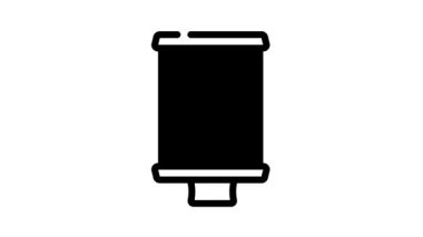 Hava temizleme makinesinin yarı siyah simge canlandırmasını filtrele