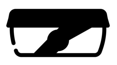 yiyecek kabı siyah simge canlandırması