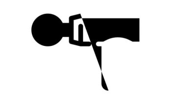 Vurmalı masaj tabancası siyah simge animasyonu