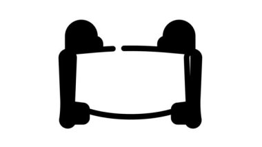 ultrason terapisi aparatı siyah simge animasyonu