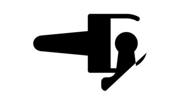 cıva-kuvars ışınlayıcısı siyah simge canlandırması