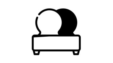 Manyetik terapi aygıtı siyah simge canlandırması