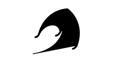 Uçurtma siyah simge animasyonu