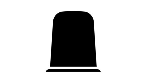 Mesa toallita dispensador glifo icono animación — Vídeo de stock