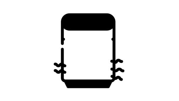 电离空气清洁剂黑色图标动画 — 图库视频影像