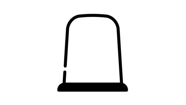 Mesa limpiaparabrisas dispensador negro icono de animación — Vídeo de stock