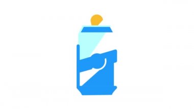soda ya da bira. Şişe rengi canlandırması.