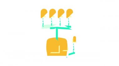 el rehabilitasyonu ve fizyoterapi renk ikonu animasyonu için egzersiz ekipmanları