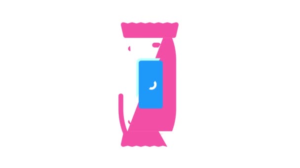 Paquete de toallitas húmedas color icono de animación — Vídeo de stock