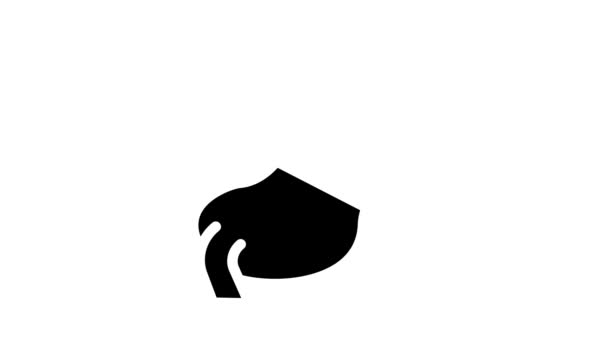 Animazione icona glyph benda gastrica — Video Stock