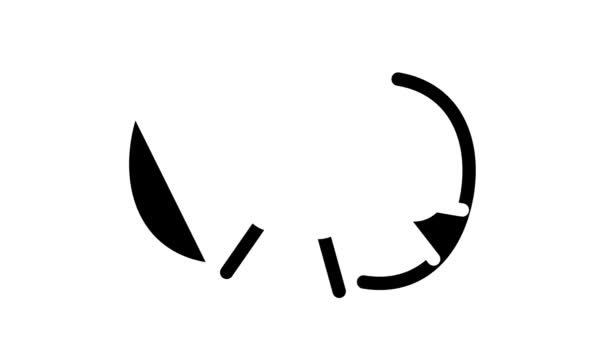 四面体飞行玩具字形图标动画 — 图库视频影像