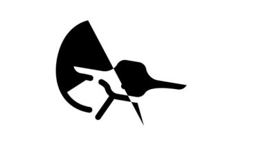 kuadkopter uçan oyuncak siyah simge canlandırması