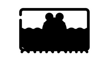 su emilimi siyah simge canlandırması