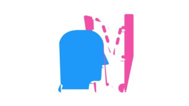 yüz tarama renk simgesi canlandırması