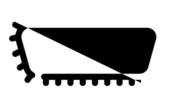 Мокрий голова чорна іконка анімація — стокове відео